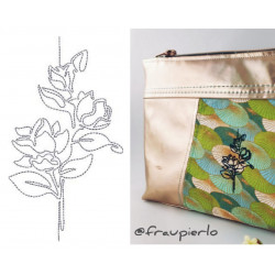 Stickdatei - Garden Flowers Lineart 1 Rose